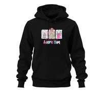 Printera Sweat à capuche unisexe avec inscription « O Come let us Adore Him » - Motif ange et sapin de Noël - Pastel, Noir , 3XL