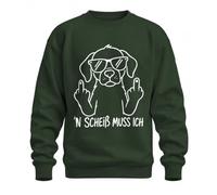 Printera Sweat-shirt « N Scheiß muss ich Hund Mittelfinger » | Sarcasme - Cadeau amusant - Unisexe - Doigt de chien - Provocation de promenade - Inscription rebelle