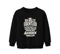 Printera Sweat-shirt pour enfant avec inscription « Ich wollte eigentlich