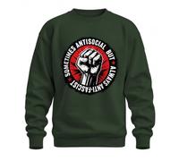 Printera Sweat-shirt « Sometimes Antisocial But Statement » | Sarcasme Résistance Antifa Activisme Justice Liberté Rebelle Solidarité Grunge Rétro Critique Sociale Démonstration
