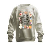 Printera Sweat-shirt unisexe humoristique « Ich bin Heute ganz nah am Glühwein », naturel, M