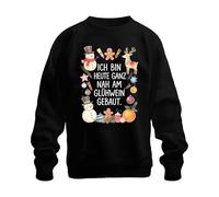 Printera Sweat-shirt unisexe humoristique « Ich bin Heute ganz nah am Glühwein », Noir , XL