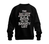 Printera Sweat-shirt unisexe « The Jolliest Bitch on The Naughty List », Noir , L