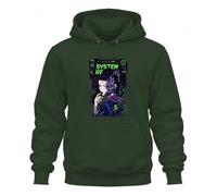 Printera System RE Error 404 Cyborg Japan Y2K Sweat à capuche | Android Futuristic Otaku Synthwave Glitch Art Streetwear Gaming Cosplay Tokyo Style Mecha Robot Sci-fi