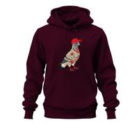 Printera Taube Tattoo Casquette de baseball japonaise Oiseau Sweat à capuche, bordeaux, M