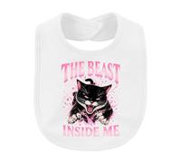 Printera The Beast Inside Me Bavoir pour bébé griffes de chat | Sarcasme Chaton animal de compagnie agressif Wild Rocker Alternative Mieze Heavy Metal Grunge Kawaii Pastel Goth Anniversaire