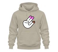 Printera The Shocker Two In The Pink Humor Sweat à capuche | drôle, double face, signe de main, blague, article de farce, enterrement de vie de jeune fille, enterrement de vie de jeune