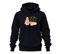 Printera Tis The Season Sweat-shirt à capuche unisexe avec motif de pain d'épices et biscuits, bleu marine, M
