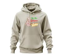 Printera Tis The Season Sweat-shirt à capuche unisexe avec motif de pain d'épices et biscuits, naturel, 3XL