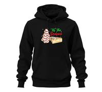 Printera Tis The Season Sweat-shirt à capuche unisexe avec motif de pain d'épices et biscuits, Noir , M