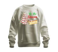 Printera Tis The Season Sweat-shirt unisexe avec motif de gâteaux de Noël et pain d'épices, naturel, 3XL