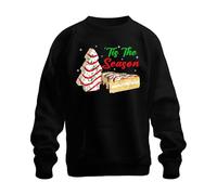 Printera Tis The Season Sweat-shirt unisexe avec motif de gâteaux de Noël et pain d'épices, Noir , 3XL