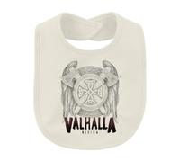 Printera Valhalla Rising Bavoir Viking Mythologie pour bébé | Symbole de corbeau d'Odins Valknut, mythologie nordique, Odin, Thor, Asgard, nœud celtique, païen, pagané, médiéval, runes