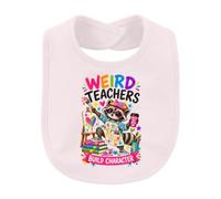Printera Weird Teachers Build Character Bavoir pour bébé Motif raton laveur | École, peinture, professeur d'art, laveur, cours d'art, dessin, artiste, pédagogue, école primaire, pinceau, amusant, coloré