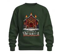 Printera Yuletide in Valhalla Sweat-shirt corbeau viking | Nordique, Noël, vintage, Yulefest, Walhalla, Odin, Solenwende, Pagan, Heidentum, Hugin Munin, Guerrier, Temple
