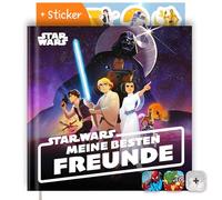 PRINTHOUSE Livre d'amis Star Wars pour garçon - Avec autocollant - Produit sous licence officielle Marvel - Cadeau de rentrée scolaire - Remplissage de sacs d'école - Livre d'amitié pour l'école