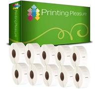 Printing Pleasure 10 x 11352 Étiquettes pour Dymo LabelWriter & Seiko Imprimante d'étiquettes | 25mm x 54mm | 500 Étiquettes par Rouleau