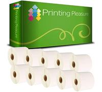 Printing Pleasure 10 x Zebra 72mm x 36mm Étiquettes pour Zebra Type Imprimante d'étiquettes | 1000 Étiquettes par Rouleau