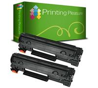Printing Pleasure 2 Compatible CB436A 36A Cartouches de Toner pour HP LaserJet P1505 P1505N P1506 M1120MFP M1120N M1520 M1522MFP M1522N M1522NF - Noir, Grande Capacité