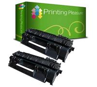 Printing Pleasure 2 Toner Compatible pour HP Laserjet P2030 P2035 P2035N P2055D P2055DN P2055 P2055X P2056 P2057 | CE505A 05A Noir [Black]