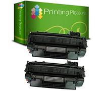 Printing Pleasure 2 Toner Compatible pour HP Laserjet P2030 P2035 P2050 P2055 P2055D P2055DN P2055X Canon MF5880DN LBP6300DN LBP6310DN LBP6650DN LBP6670DN | CE505A 05A CRG 719 3479B002 Noir [Black]