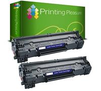 Printing Pleasure 2 Toner Compatible pour HP LaserJet Pro MFP M225 M125 M126 M127 M128 M201 M202 Série | CF283A 83A Noir [Black]