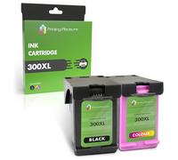 Printing Pleasure 2 XL Compatibles Cartouches d'encre Remplacement pour HP 300XL pour Deskjet D1660 D2545 D2560 D2660 D5560 F2420 F2480 F4280 F4580 Photosmart C4780 - Noir/Couleur, Grande Capacité