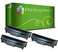 Printing Pleasure 3 Compatible Q2612A FX-10 703 Cartouches de Toner pour HP Laserjet 1010 1012 1015 1018 1020 1022 3010 3015 3020 3030 3050 Canon LBP2900 LBP3000 MF4120 MF4140 - Noir, Grande Capacité