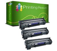 Printing Pleasure 3 Toner Compatible pour HP Laserjet Pro MFP M225 M125 M126 M127 M128 M201 M202 Série | CF283A 83A Noir [Black]