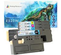Printing Pleasure 4 Compatibles Cartouches de Toner pour Dell E525w - Noir/Cyan/Magenta/Jaune, Grande Capacité