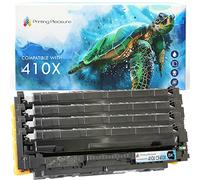 Printing Pleasure 4 Compatibles CF410X CF411X CF412X CF413X 410X Cartouches de Toner pour HP Color Laserjet Pro M477fdn M477fdw M477fnw M452dn M452nw M452dw - Noir/Cyan/Magenta/Jaune, Grande Capacité