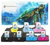 Printing Pleasure 7 XL Compatibles HP 363 Cartouches d'encre pour Photosmart 3110 3210 3210xi 3310 8250 C5180 C6150 C6180 C6280 C7180 C7200 C7250 C7280 C8180 D6160 D7160 D7260 D7460, Grande Capacité
