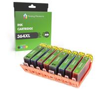 Printing Pleasure 8 Compatibles HP 364XL Cartouches d'encre Remplacement pour HP Photosmart 5510 5514 5515 5520 6510 6520 B110a Plus B209a B210a Deskjet 3070A 3520 Officejet 4610 4620, Grande Capacité