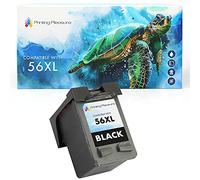 Printing Pleasure Compatible Cartouche d'encre Remplacement pour HP 56 pour Officejet 5610 4212 4215 PSC 1215 1210 1315 Photosmart 7260 7350 7450 7660 7960 C4180 C4280 C5280 - Noir, Grande Capacité