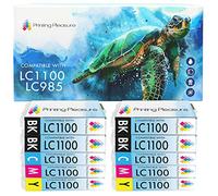 Printing Pleasure LC1100 LC985 10x Cartouches d'encre Compatible pour Brother DCP-145C 165C 195C 197C 375CW 385C 395CN 585CW 6690CW MFC-250C 290C 490CW 5890CN 5895CW 6490CW 990CW J615W