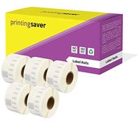 Printing Saver 5x 99013 36 x 89 mm Compatibles Étiquettes d'Adresse Transparentes (260 Étiquettes par Rouleau) pour Dymo LabelWriter 310 320 330 4XL 400 450 Turbo/Twin Turbo/Duo & Seiko Etiqueteuses