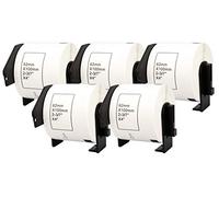 Printing Saver 5x Étiquettes d'Adresse DK-11202 Compatibles avec les Imprimantes d'Étiquettes Brother P-Touch QL-1050 1060N 1100 1110NWB 580N 650TD 710W 720NW 820NWB 62mm x 100mm