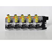 Printing Saver LC-123/LC-125 5 NOIR Cartouches d'encre compatibles pour BROTHER DCP-J132W DCP-J152W DCP-J552DW J752DW DCP-J4110DW MFC-J470DW MFC-J4410DW MFC-J4510DW MFC-J4610DW MFC-J6520DW MFC-J6920DW