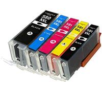 Printing Saver PGI-580XXL CLI-581XXL PIGMENTÉ Noir (1) Noir (1) Cyan (1) Magenta (1) Jaune (1) Cartouches d'encre compatibles pour Canon Pixma TS6151 TS6251 TS705 TR7550 TS8152 TS8251 TS8252 TS9550