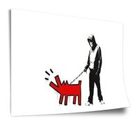 Printistico Banksy Keith Haring Cotton Poster - Chien qui aboie, Pop Art Modern Street Art, Impression d’art non encadrée, Murale - A4, A3, A2, A1, A0, XXL