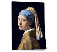 Printistico Jan Vermeer Poster: Jeune fille à la boucle d'oreille en perle (1665), Impression d'art non encadrée, Peinture murale - A4, A3, A2, A1, A0, XXL - Salon, Chambre, Cuisine, Décoration