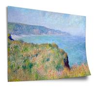 Printistico Poster Claude Monet: Falaise à Pourville, Impression d'art non encadrée, Murale - A4, A3, A2, A1, A0, XXL - Salon, Chambre, Cuisine, Décoration