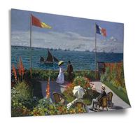Printistico Poster Claude Monet: Jardin à Sainte-Adresse (1867), Impression d'art non encadrée, Murale - A4, A3, A2, A1, A0, XXL - Salon, Chambre, Cuisine, Décoration
