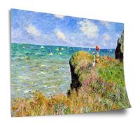Printistico Poster Claude Monet: Promenade sur la plaine rocheuse près de Pourville, Impression d'art non encadrée, Murale - A4, A3, A2, A1, A0, XXL - Salon, Chambre, Cuisine, Décoration