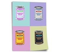 Printistico Poster en coton Banksy Can - Soupe aux tomates - Andy Warhol Pop Art Modern Street Art Marketing, Impression d'art non encadrée, Murale - A4, A3, A2, A1, A0, XXL