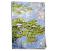 Printistico Poster en coton Claude Monet: Nymphéas, Impression d'art non encadrée, Murale - A4, A3, A2, A1, A0, XXL - Salon, Chambre, Cuisine, Décoration