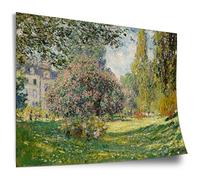 Printistico Poster en coton Claude Monet: Paysage au Parc Monceau (1876), Impression d'art non encadrée, Murale - A4, A3, A2, A1, A0, XXL - Salon, Chambre, Cuisine, Décoration
