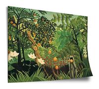 Printistico Poster en coton Henri Rousseau: Paysage exotique, Tirage d'art non encadré, Murale - A4, A3, A2, A1, A0, XXL - Salon, Chambre, Cuisine, Décoration