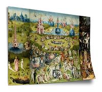 Printistico Poster en coton Jérôme Bosch: Le Jardin des Délices terrestres (1490/1510) - Les trois panneaux, impression d'art non encadrée, peinture murale - A4, A3, A2, A1, A0, XXL