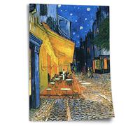 Printistico Poster en coton Vincent van Gogh: Café de nuit/Nuit devant le Café de la Place du Forum à Arles (1888), tirage d'art non encadré, peinture murale - A4, A3, A2, A1, A0, XXL